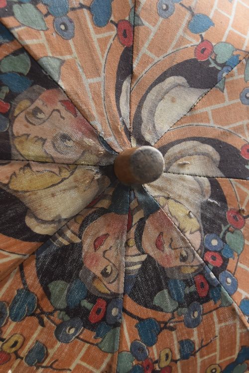フランス1925年　ドール・子供用　女の子柄の傘　ombrelle pour enfant_画像7