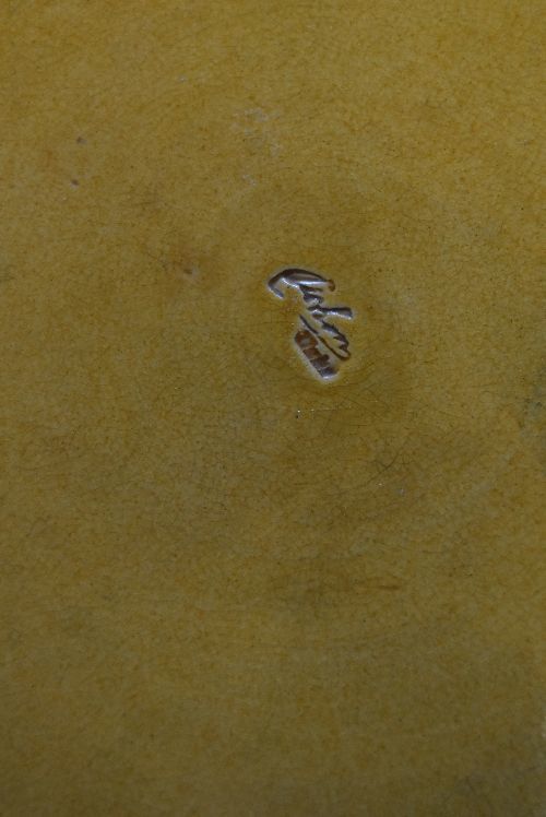 19世紀ピション窯　黄釉の輪花皿　美品_画像5