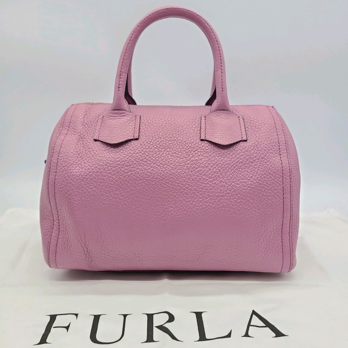美品♪FURLA フルラ 2wayバッグ ミニボストンバッグ ピンク ショルダーバッグ ハンドバッグ レザー