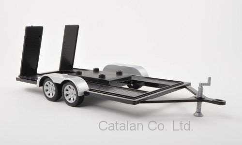 1/18 牽引 トレーラー 積載車 Trailers 1:18 Modelle black silver with winder arm 1:18 Motormax 梱包サイズ100_画像1