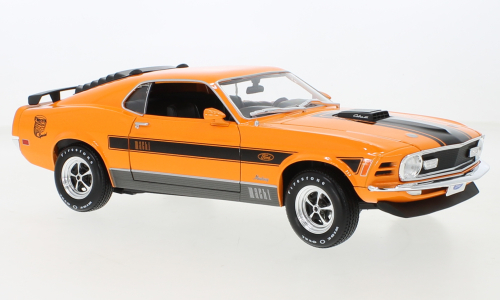 1/18 フォード マスタング マッハ1 オレンジ Ford Mustang Mach 1 orange black 1970 1:18 新品 梱包サイズ80_画像1