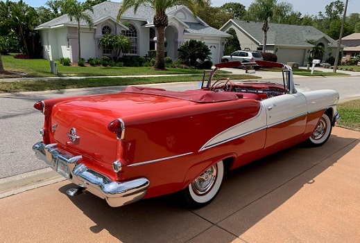 1/24 オールズモービル スーパー コンバーチブル 赤 白 Welly Oldsmobile Super 88 Convertible red white 1955 1:24 梱包サイズ60_画像3
