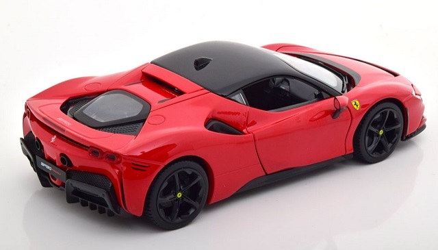 1/18 フェラーリー ストラダーレ 赤 黒 Bburago Ferrari SF90 Stradale red black 2020 1:18 新品 梱包サイズ80_画像3