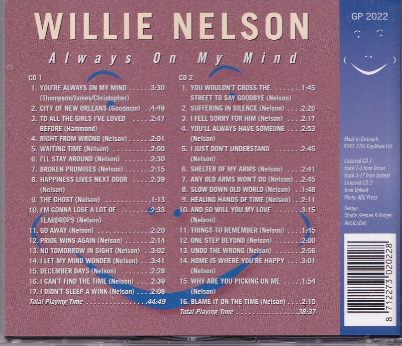 WILLIE NELSON / ウィリー・ネルソン / ALWAYS ON MY MIND /EU盤/中古2CD!!60488_画像2