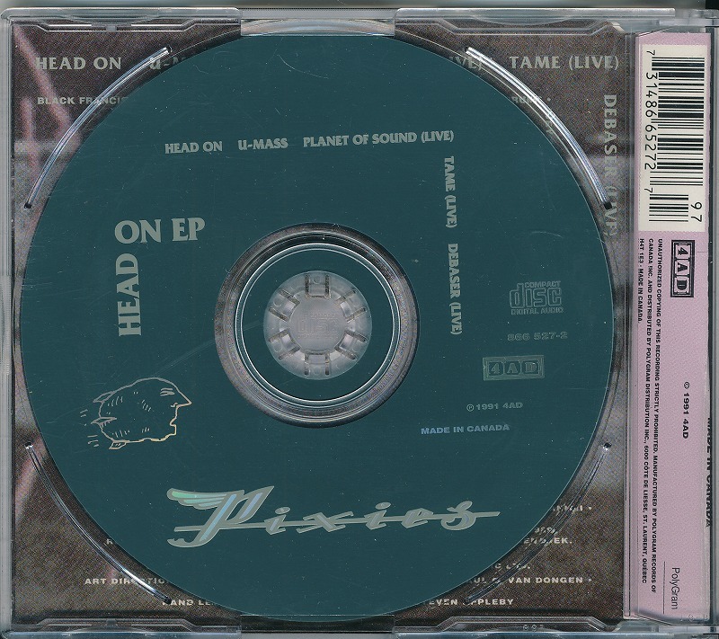 PIXIES / ピクシーズ / HEAD ON EP /Canada盤/中古CDS!!61099_画像2