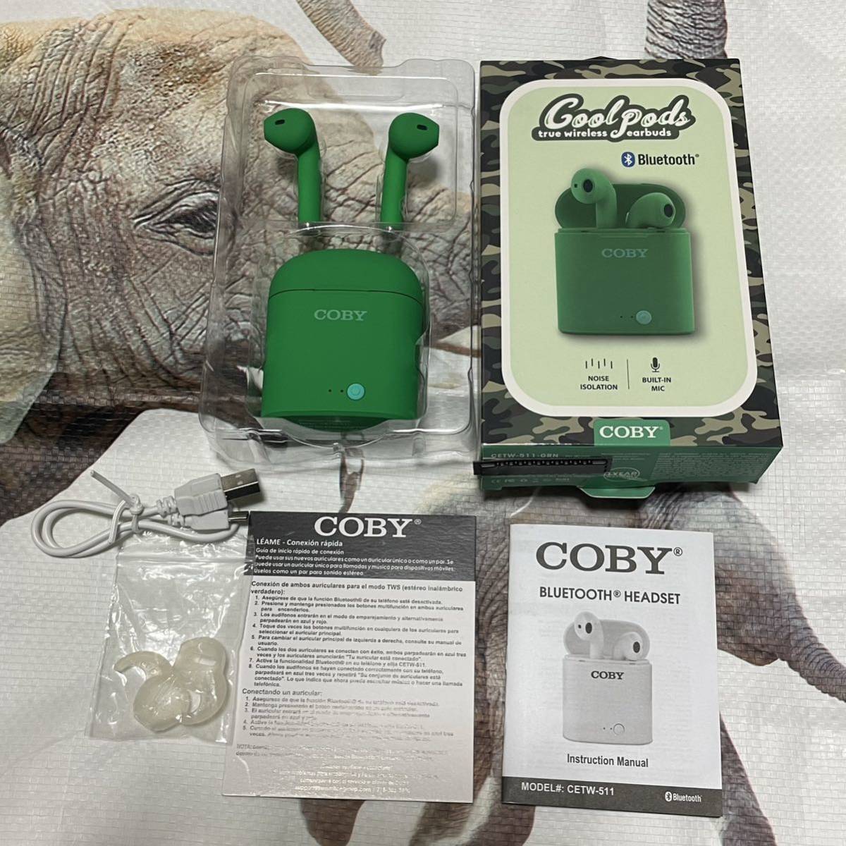 レア Coby cool pods True Wireless Earbuds CETW-511-GRN Bluetooth ワイヤレス コビー The Apartment イヤホン_画像3