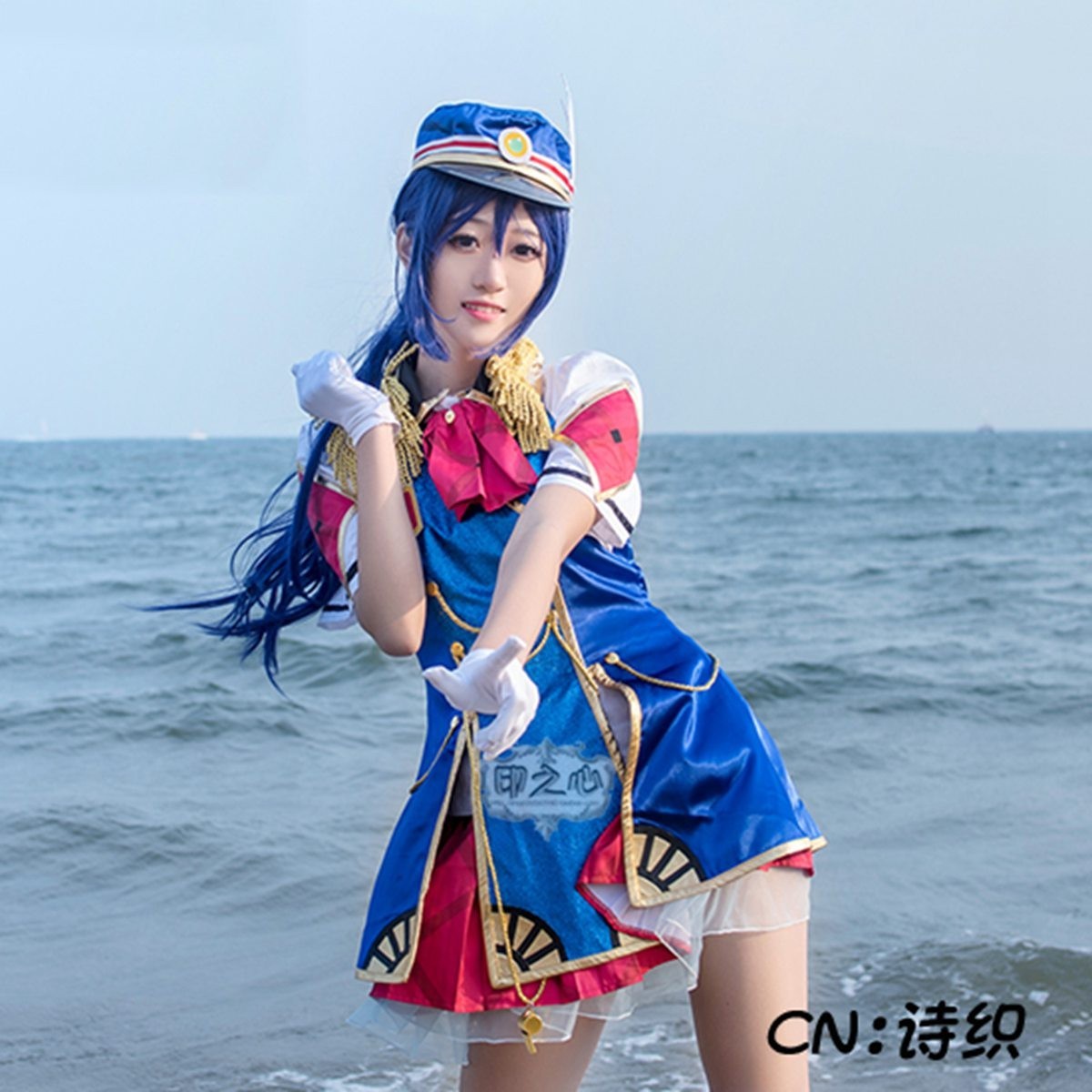 cos6666工場直販 高品質 実物撮影 ラブライブ サンシャイン HAPPY PARTY TRAIN 松浦果南 コスプレ衣装_画像1