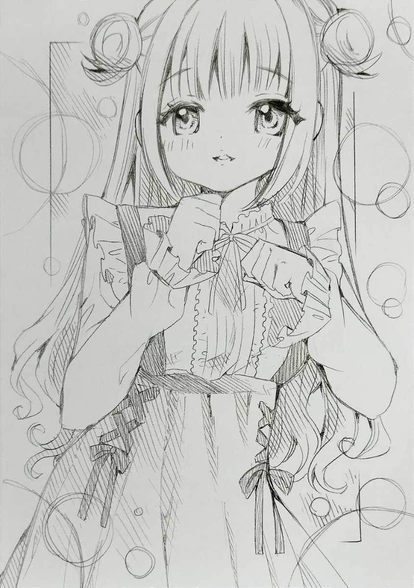Yahoo!オークション - (9)手描きイラスト オリジナル 女の子 Yahoo!オークション - (9)手描きイラスト オリジナル 女の子