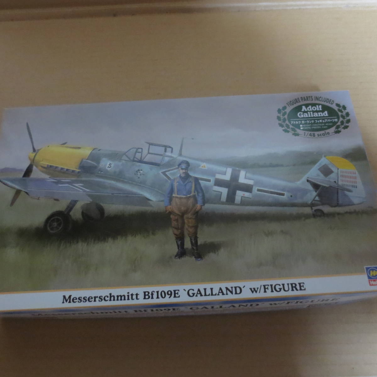 ハセガワ 　特別仕様　1/48 メッサーシュミット Bf109Eガーランド" w/フィギュア_画像1