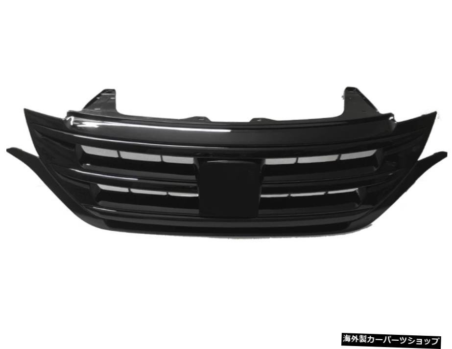 ホンダcrvcr-vに適合2012-2014ブラックフロントアッパーバンパーフードラジエーターグリルグリル Fits For honda crv cr-v 2012-2014 BLAC_全国送料無料サービス!!