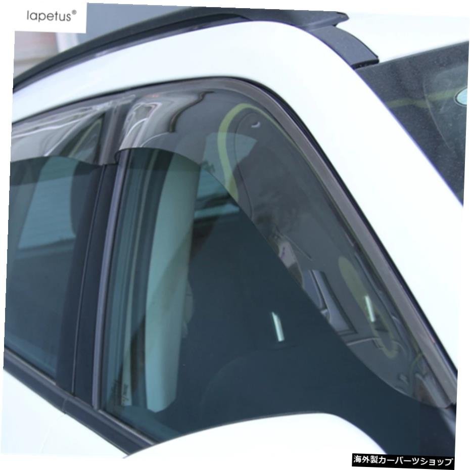 車の窓のバイザーの日よけサニーレインプロテクターバイザーガードモールディングカバーキットトリムアクセサリージープコンパスに適合201_画像4