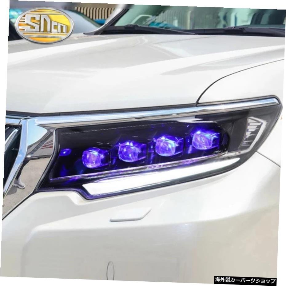 トヨタプラド20182019用2個LEDヘッドライトLEDカーライトエンジェルアイLEDフォグランプLEDデイタイムランニングライトヘッドランプ 2Pcs_画像2