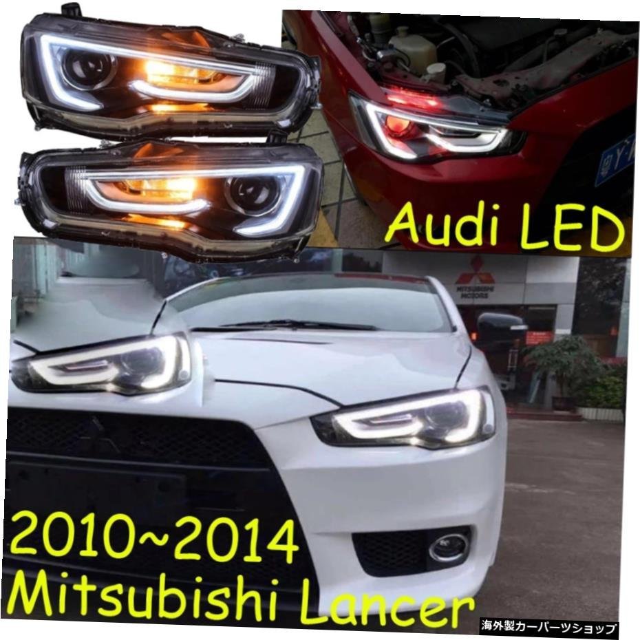 HID、2008?2016yカースタイリングLEDDRLラナー三菱ランサーヘッドライト用デイタイムランニングライトヘッドランプテールライト HID,2008_全国送料無料サービス!!