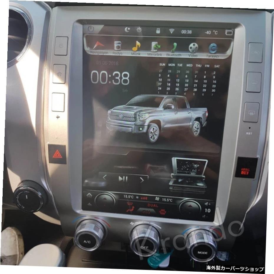 Krando Android 8.112.1"tesla縦型スクリーンカーラジオgpsforToyota Tundra 2014 2015 2016 2017 2018 GPSマルチメディアシステム K_画像3