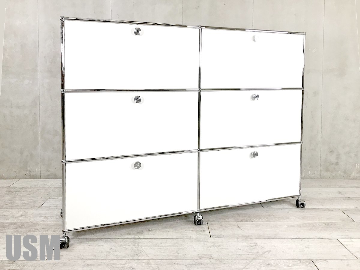 展示品】USM ハラー システム□2列3段 キャビネット/サイド 展示品】USM ハラー システム□2列3段 キャビネット/サイド