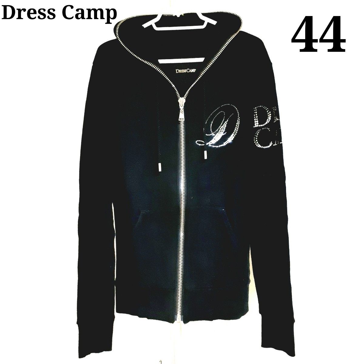 Dress Camp スワロフスキー☆ ロゴ パーカー 44 黑 希少モデル-