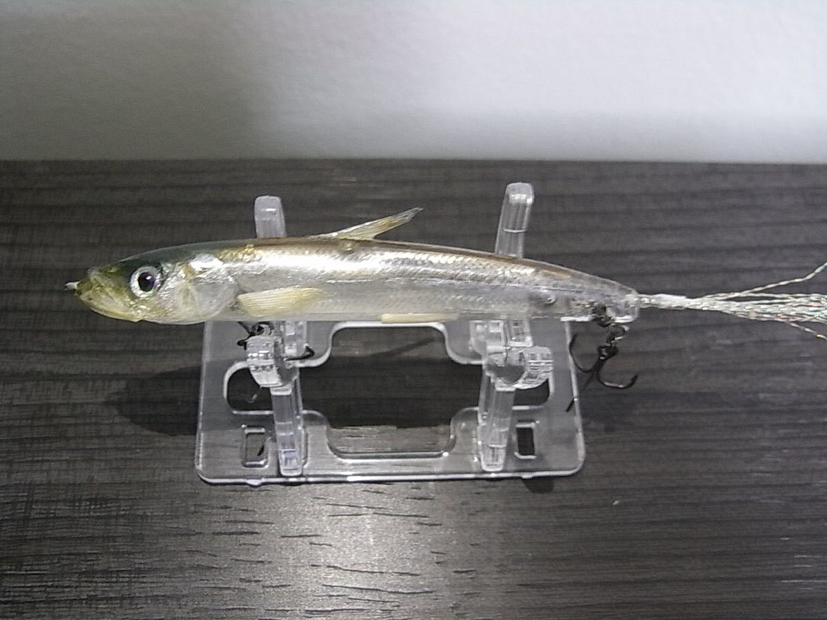 魚皮ルアー ハンクル スーパージョーダン68F 相模湖ワカサギ皮張り仕様