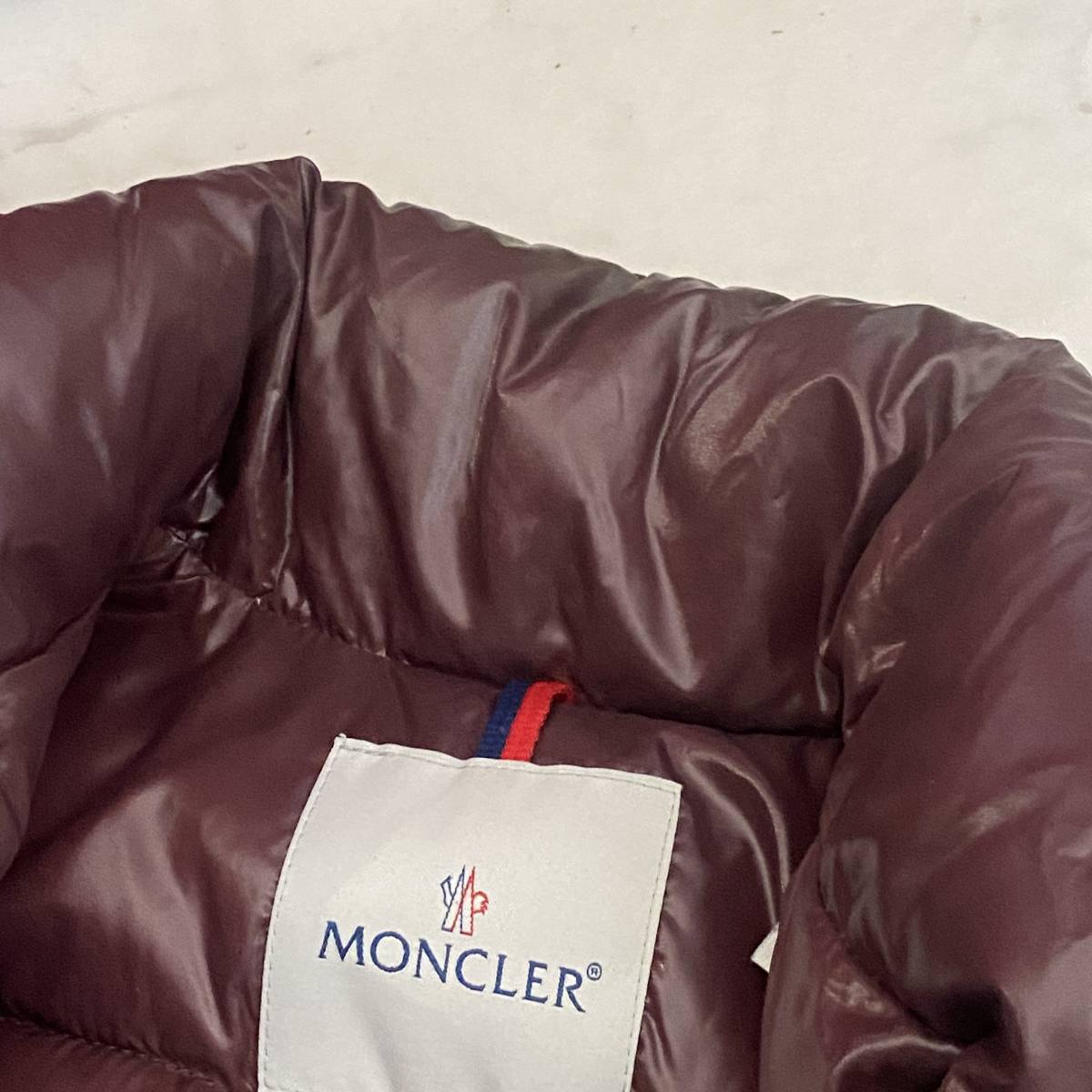 【即決/即納】MONCLER モンクレール CLEA クレア ダウンジャケット レディース ボルドー系 肩ワッペンあり サイズ0 本物_画像7