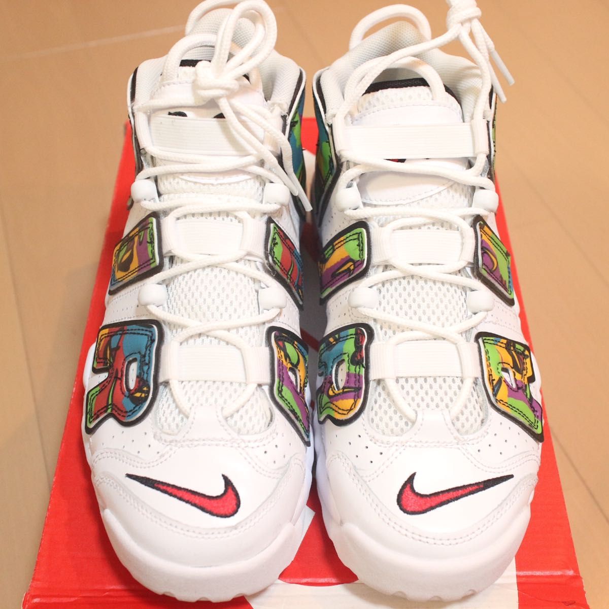 安心の定価販売 海外限定25㎝ NIKE エアモア アップテンポ ピースラブ