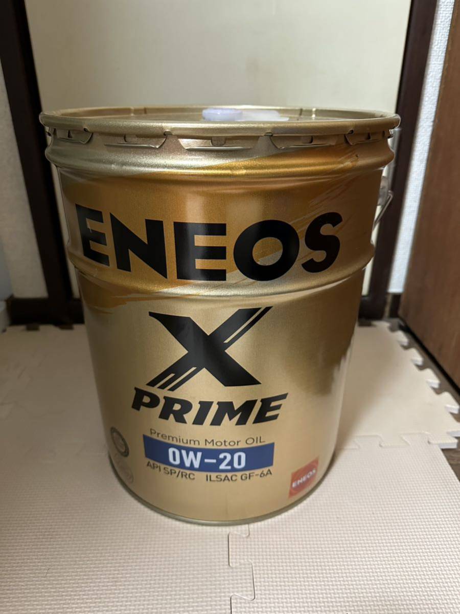 送税込 エネオス ENEOS X PRIME 0W-20 100％化学合成油 20L缶 未使用品