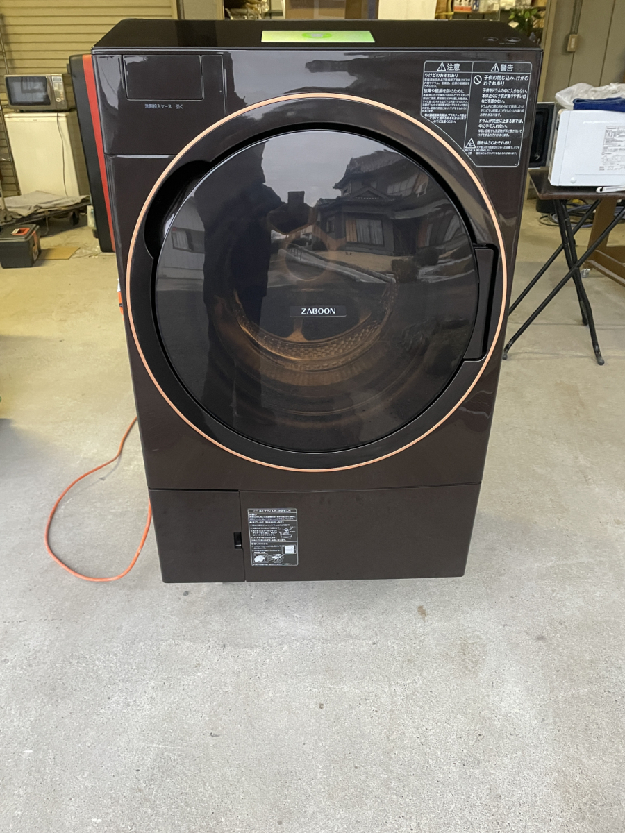 2021年製 美品 TOSHIBA TW-127X9R ドラム式洗濯機 ZABOON 洗濯容量 12 