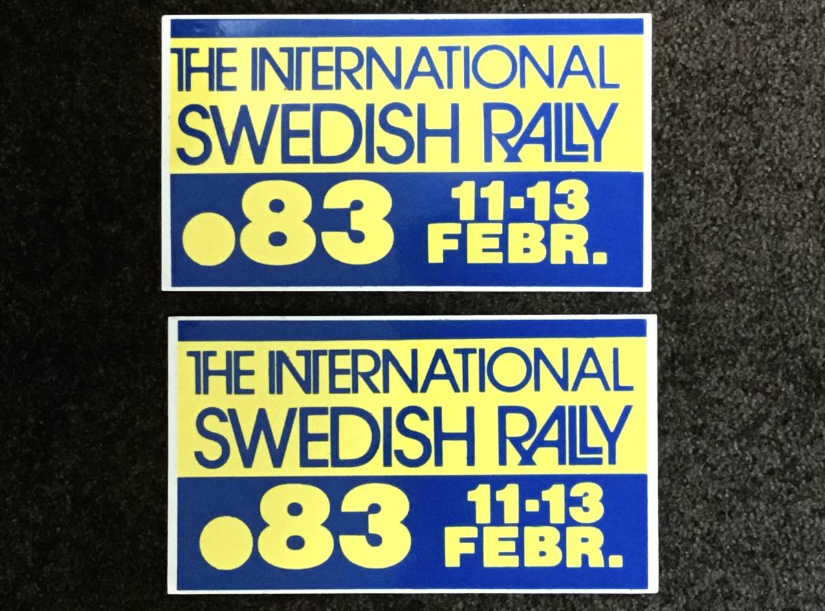 【1983年 スウェディッシュラリー・ステッカー 2枚】45×80㎜ SWEDISH RALLY WRC の画像1