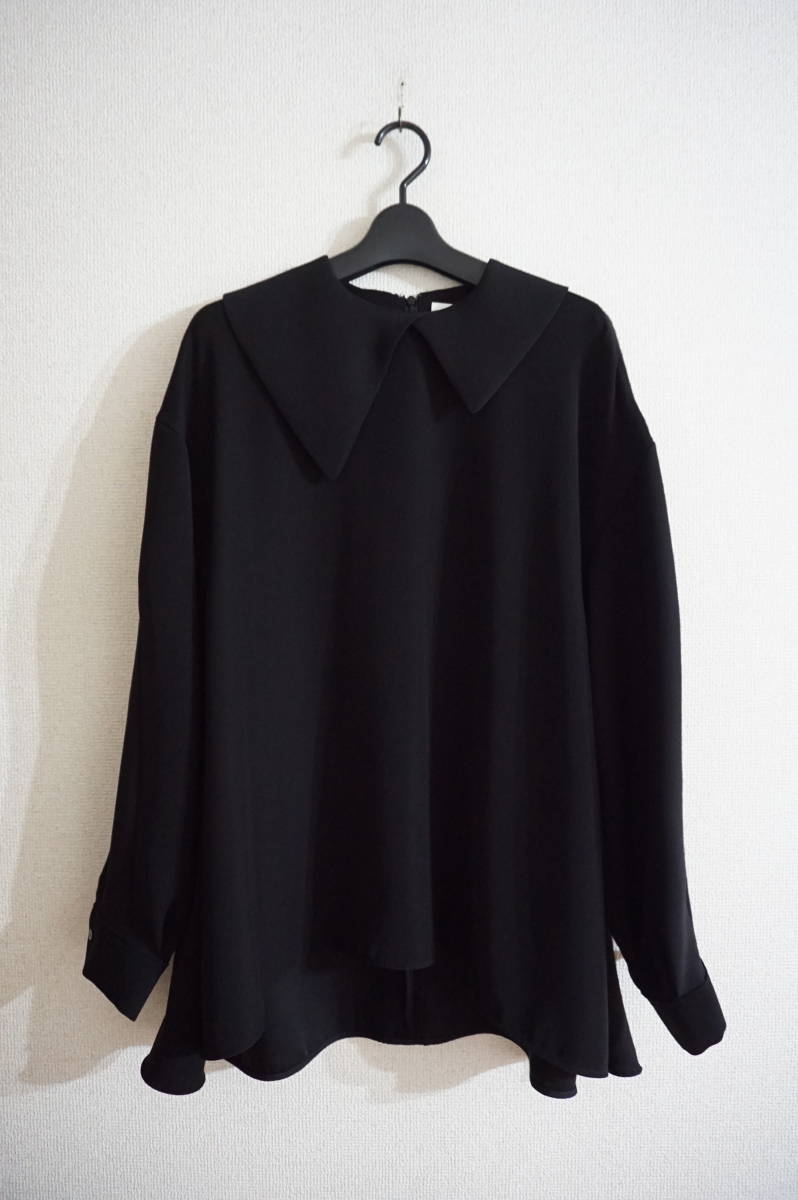 今ダケ送料無料 エンフォルド PEツイル アシンメカラーBLOUSE 黒