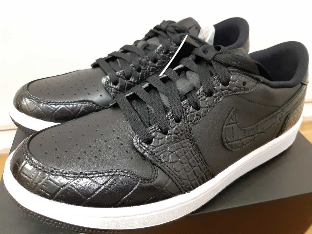 27.5cm Nike Air Jordan 1 Low Golf Black Crocodile Skin ナイキ エア