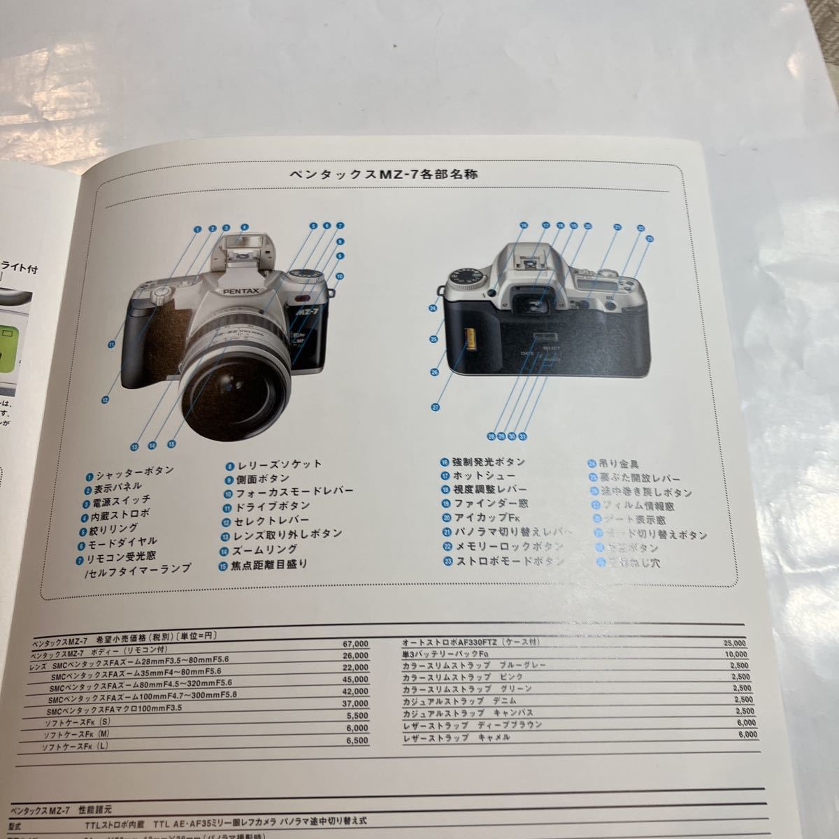 カタログ　PENTAX MZ-7 美品_画像5