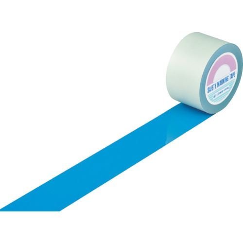 緑十字 ガードテープ（ラインテープ） 青 ＧＴ−７５１ＢＬ ７５ｍｍ幅×１００ｍ 屋内用 [148096]