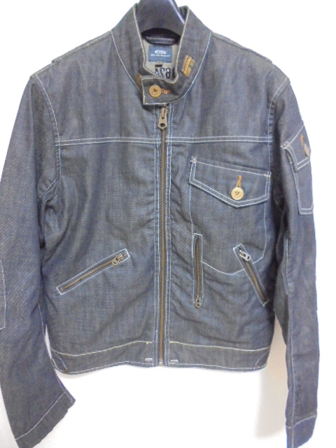 即決 G-STAR RAW 3301 ELWOOD ART JACKET M デニムジャケット ジースター 3D ライダース_画像1