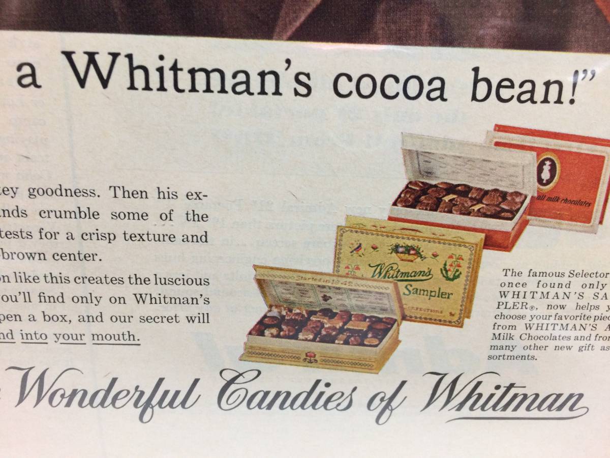 1965年3月12日号【Whitman】チョコレートキャンディ会社 ライフLIFE誌 雑誌広告切り抜き アメリカ買い付け品used_画像3