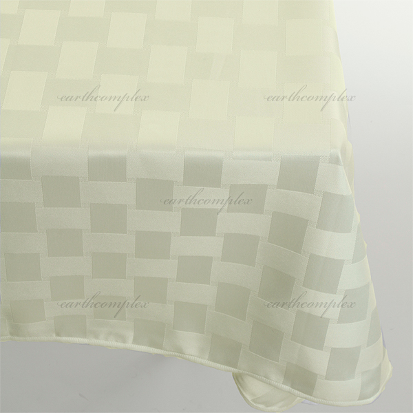 = last price cut = water repelling processing tablecloth # pearl white 152×213cm block pattern # pearl ivory series cream 