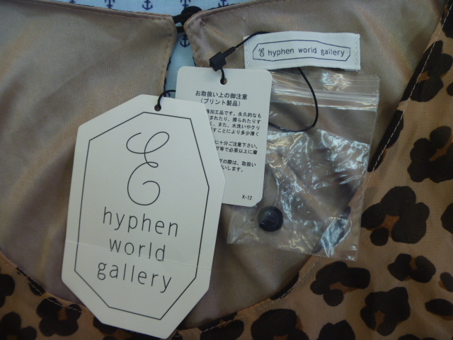 **[ E hyphen world gallery ] Leopard × black switch . One-piece free size 8 minute sleeve? * unused tag attaching 