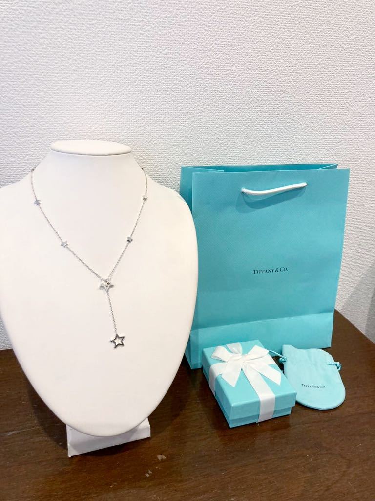 新品 正規品 ティファニー tiffany&co ネックレス　シルバー ケース巾着紙袋リボン 箱　プレゼントTIFFANY&Co スターラリアット　スター_画像7