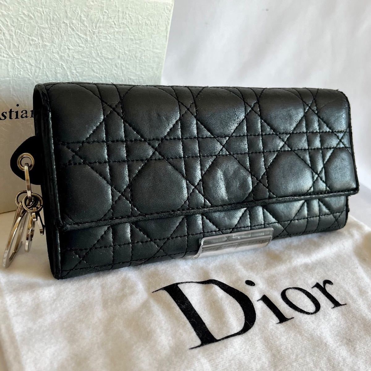 ディオール カナージュ ブラック Dior 長財布 レディディオール