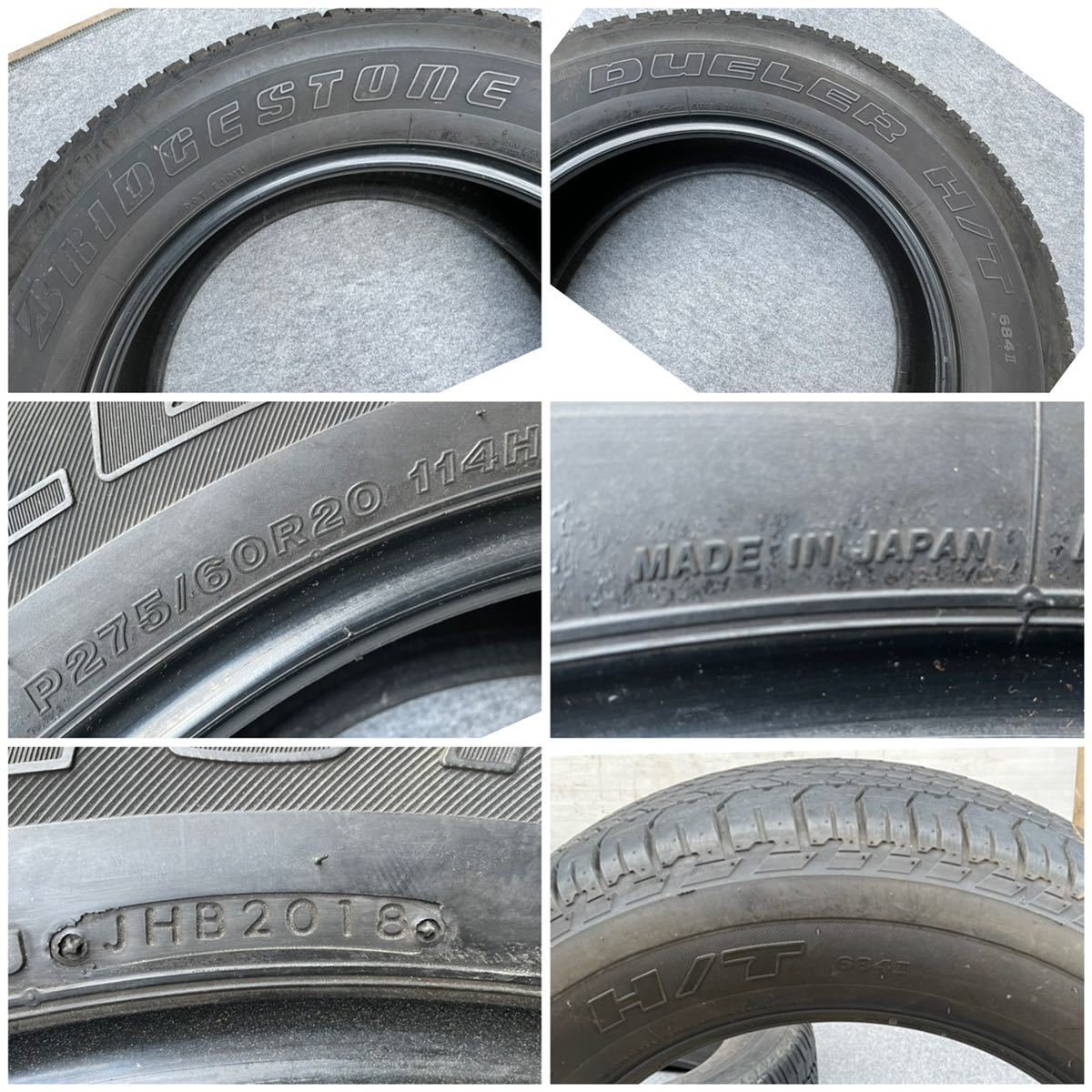 日本製。BRIDGESTONE ブリヂストン DUELER デューラー H/T684 2 P275/60R20 114H M+Sサマータイヤ4本セット。 キャデラック エスカレード_画像7