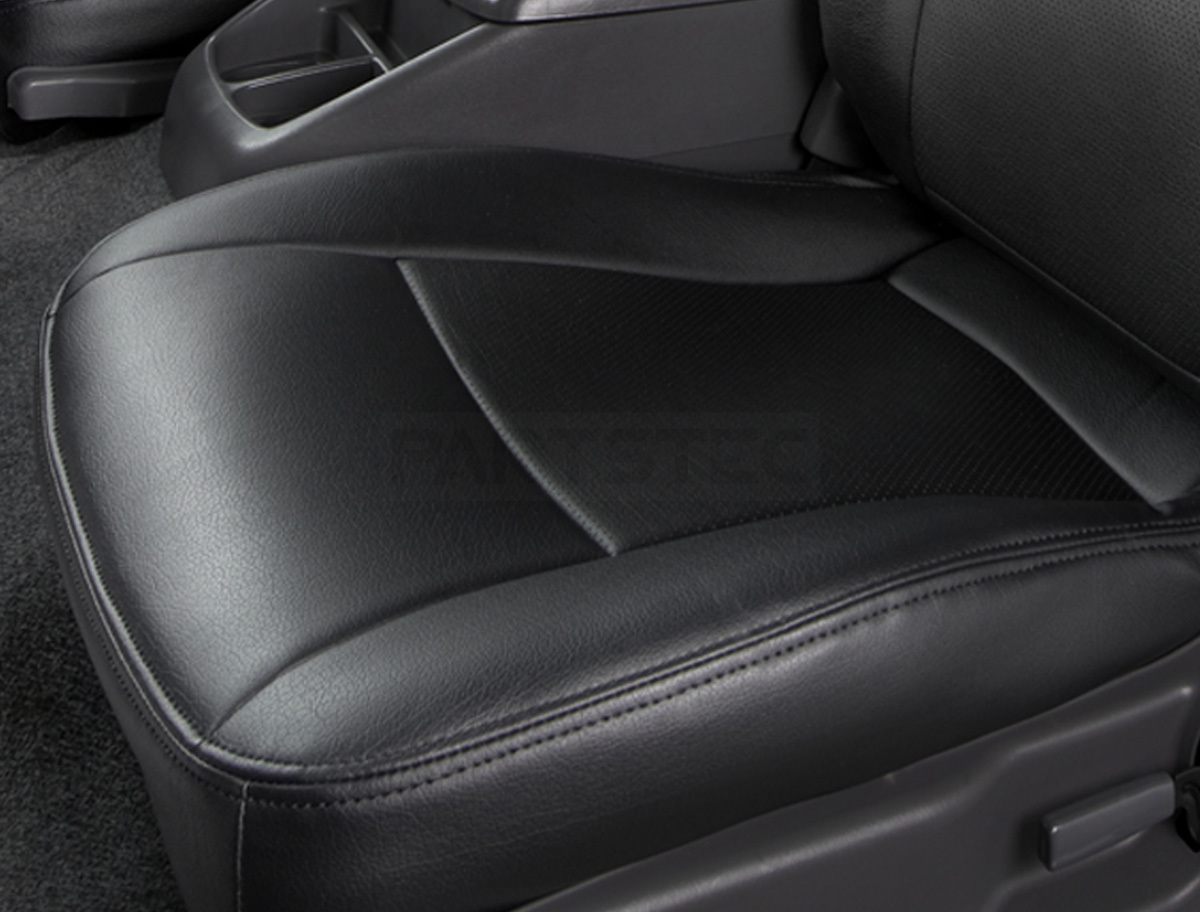 即納 日産 NV350 キャラバン E26 標準 ワイド ヘッドレスト一体型 フロント レザー シートカバー 運転席 助手席 セット */151-30_画像3