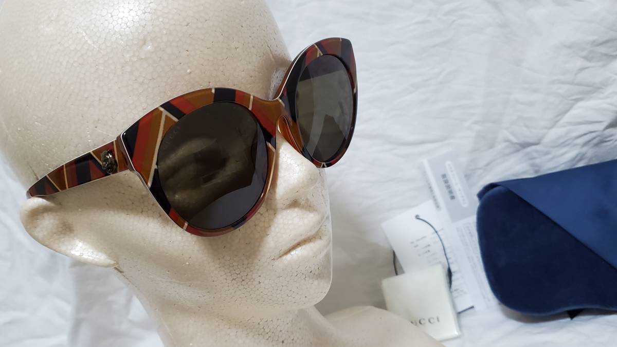 正規レア GUCCIグッチ GGロゴ タイガーヘッド キャットアイサングラス
