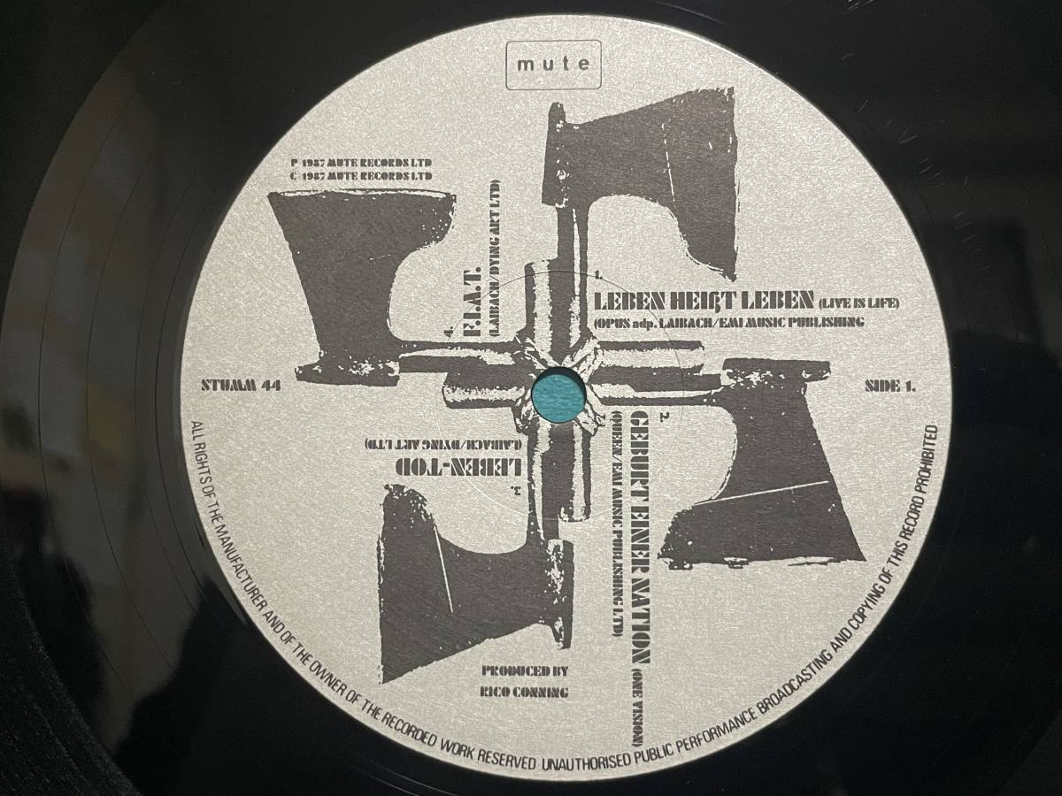 UK盤 Orgi LP Laibach / Opus Dei レコード Mute STUMM44 ライバッハ インダストリアル QUEEN「ONE VISION」カヴァー_画像5