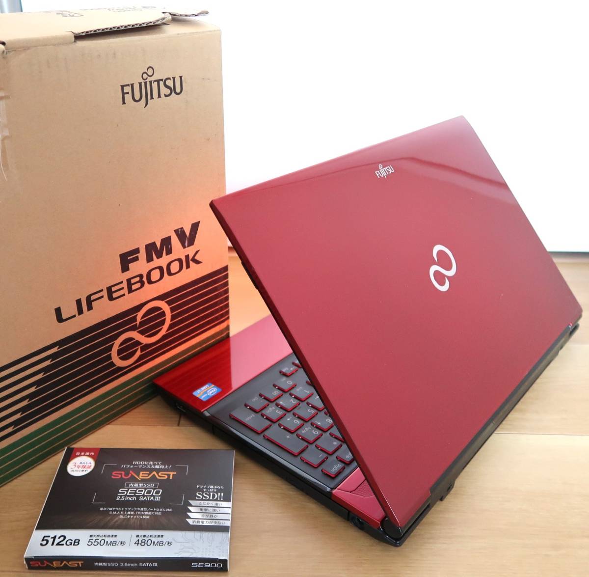 フラワーB ブルーグレイ 【美品】富士通 LIFEBOOK 12GB ノートパソコン