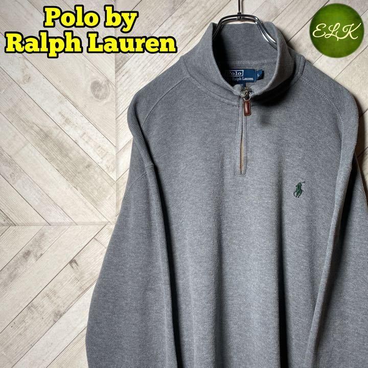 [ хорошая вещь ] Polo bai Ralph Lauren, половина Zip, тренировочный, вышивка,po колено Logo 
