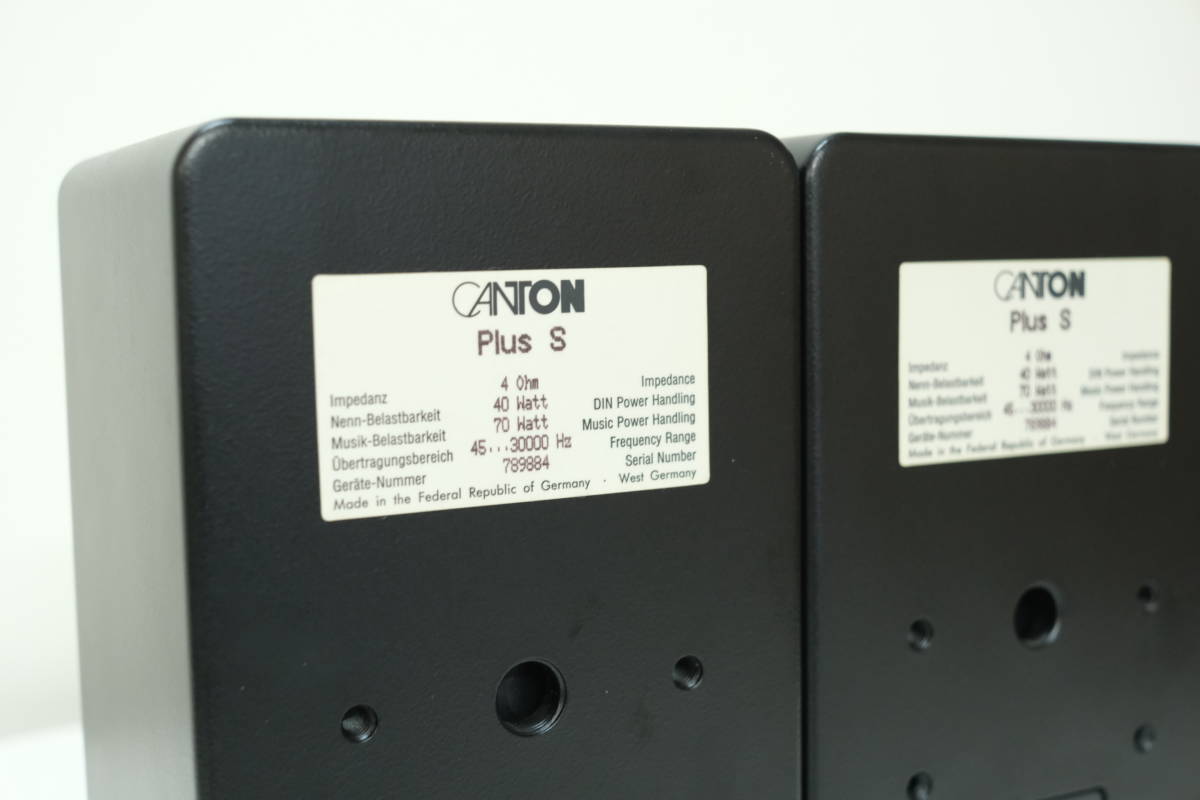 送料込 西ドイツ CANTON カントン Plus S 80s スピーカー ペア 送料込 西ドイツ CANTON カントン Plus S 80s スピーカー ペア