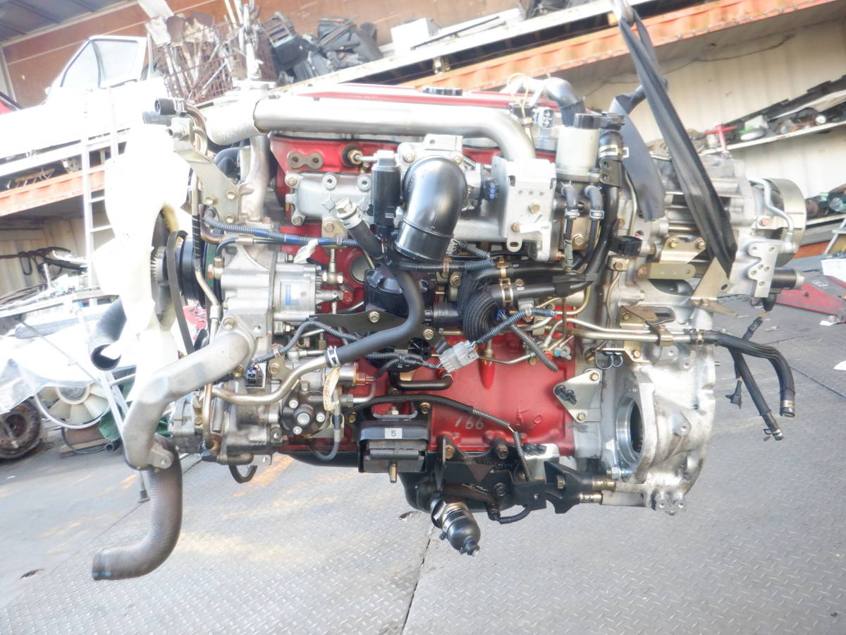 トヨタダイナ・ デュトロ　エンジン　N０４CーT D　消防車両寄りの取り外し　PD-XZU304H　　平成17年　走行距離 8790Km