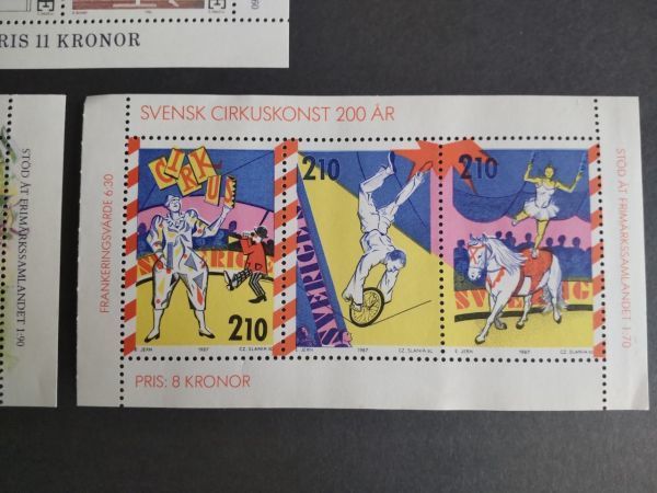 K-39 外国切手 スウェーデン 未使用 スポーツ SVERIGE 1986年 1988年 切手シート コレクション 収集 趣味_画像4