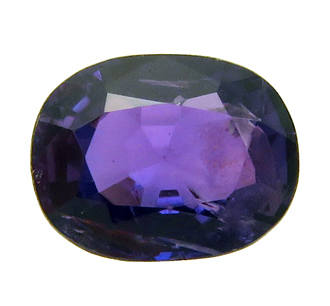 3915【裸石 ルース】バイオレットサファイア 0.79ct 深いバイオレット : 瑞浪鉱物展示館【送料無料】