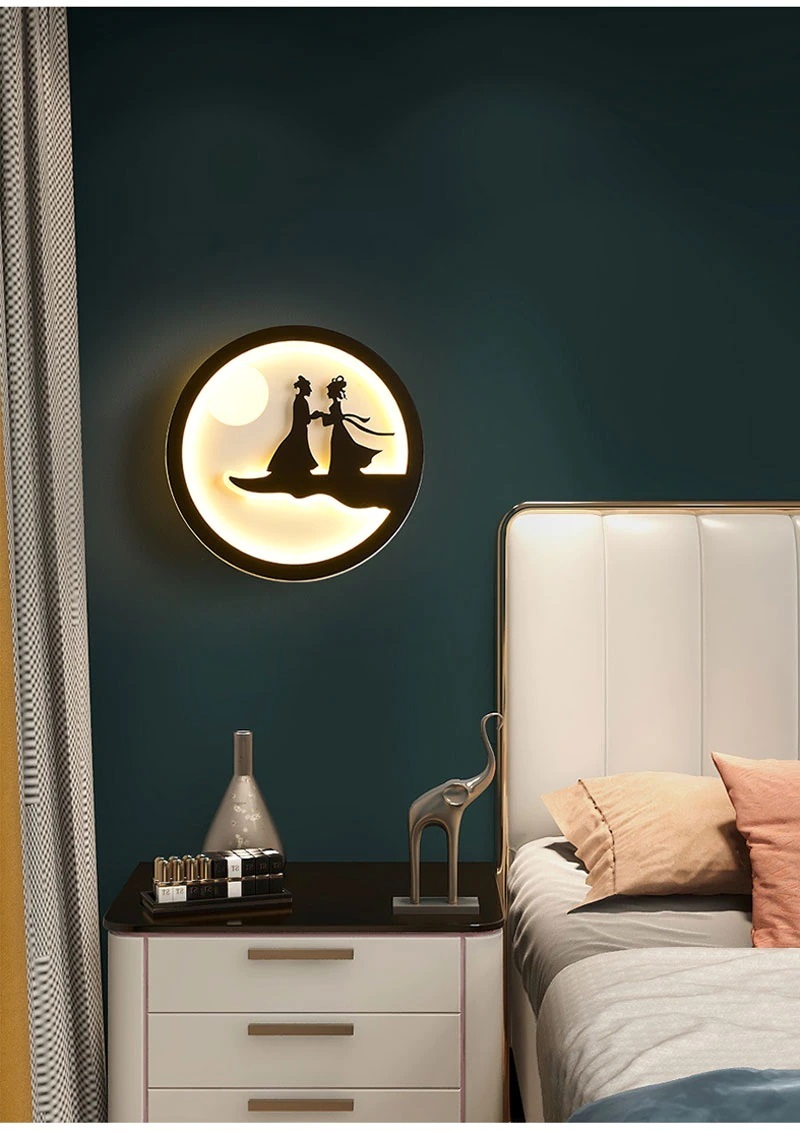キャラクターの形をしたledウォールライト,ミニマリストでモダンな北欧デザイン,装飾的な室内灯,_画像1