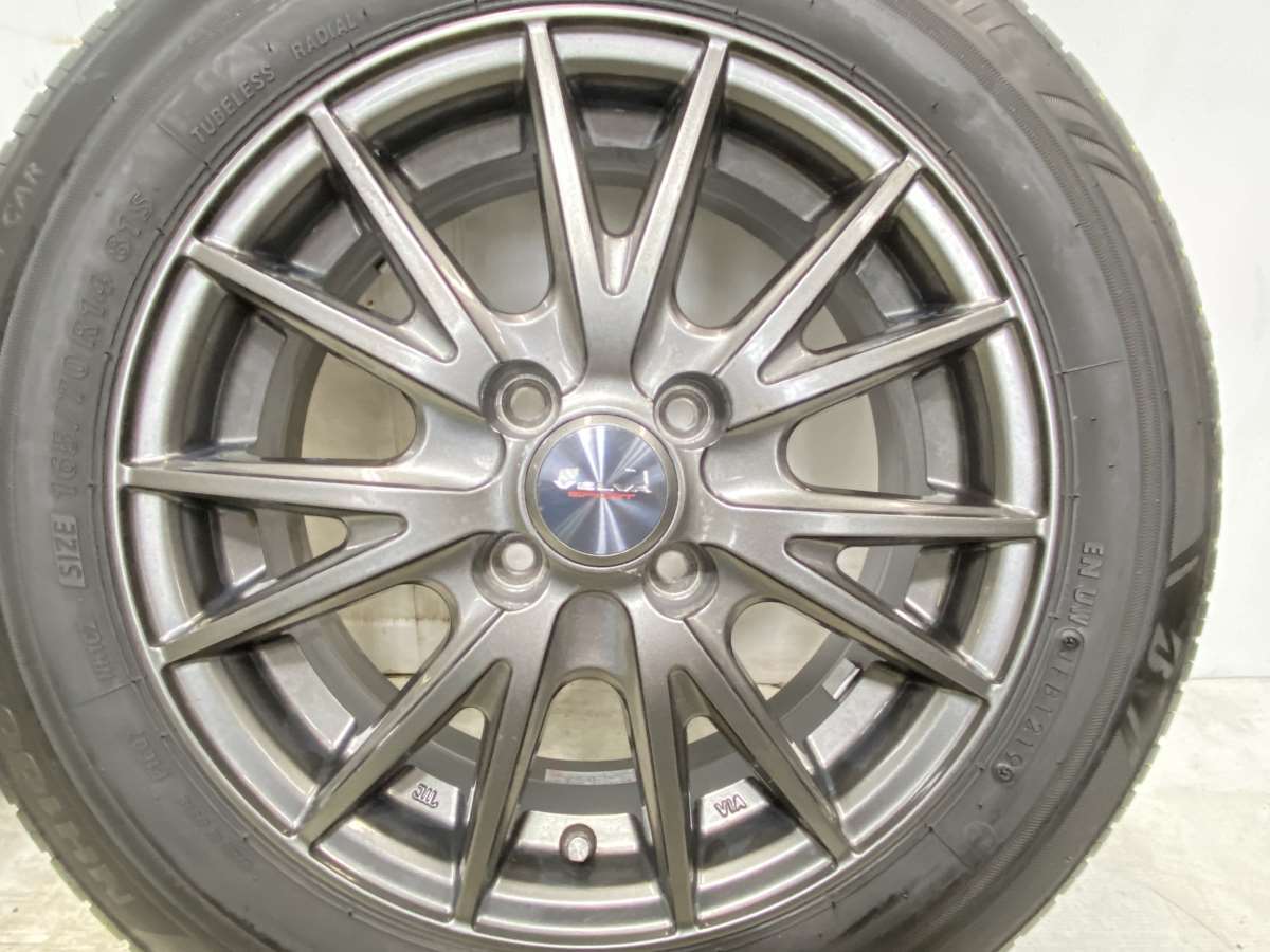 中古タイヤ サマータイヤ ホイールセット 4本セット 165/70R14 　 VELVA SPORT 14x5.5 38 100-4穴 ブリヂストン エコピア NH100C_画像5