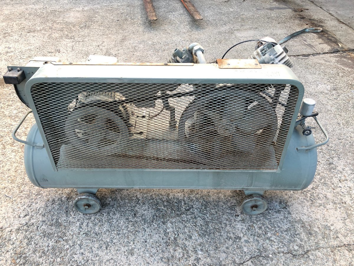 【兵庫県発】 Hitachi Koki 日立工機 ベビコン 5.5P-9.5VD6 エアーコンプレッサー エアコンプレッサ ツール エア工具 200V 三相 60Hz_画像5