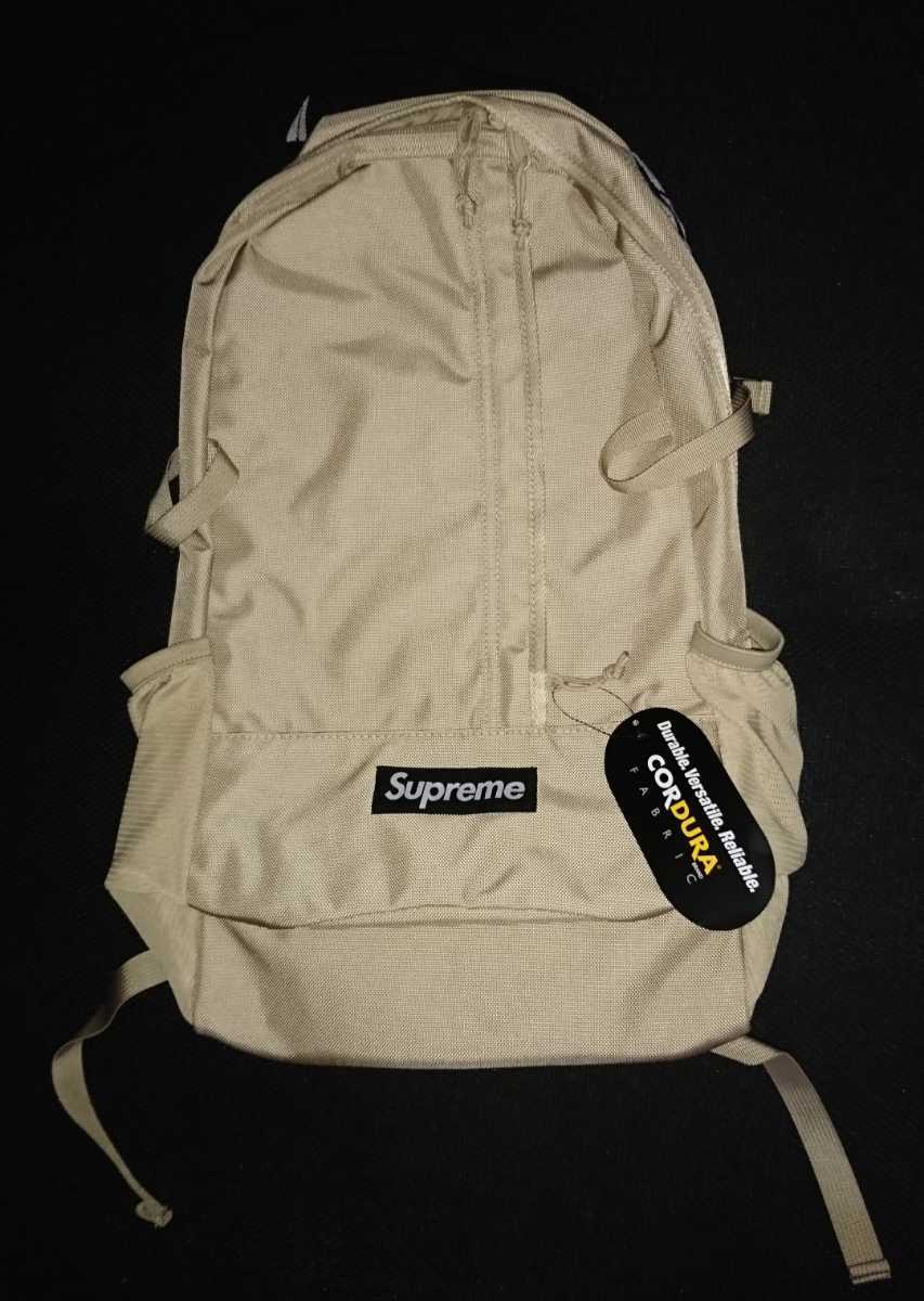 レアカラー 新品 Supreme 18SS Backpack Tan 立ち上げ CORDURA 国内